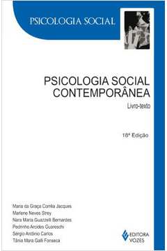 Psicologia Social Contemporânea - Livro - Maria da Graça Corrêa Jacques /marlene Neves Strey